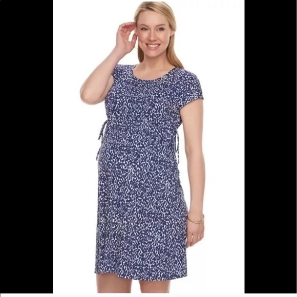Maternity Dress size medium. Purple leopard A:Glow - Picture 1 of 8